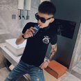 thumbnail image 5 of Camiseta polo de calle para hombre, camisetas con cuello, ropa, top Kpop S, trashy Y2k Rock, acuarela, 5xl, dibujos de hip hop M, 5 of 5