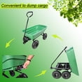thumbnail image 2 of 55L Folding Poly Garden Dump Carts And Wagons with Wheels,10 inches Tire Dump Truck,300 lbs Capacity Green, 2 of 11