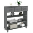 thumbnail image 2 of vidaXL Table Console HAMAR Gris Foncé 90x35x90 cm Bois Massif Pin, 2 of 5