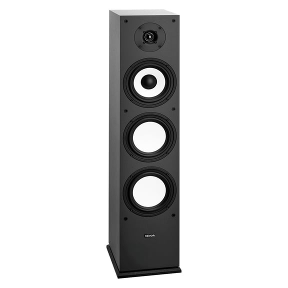 VEVOR Floorstanding Speaker, 2-Way, Floor-Standing Tower Speaker with 1-Inch Tweeter, 6.5-Inch Woofer, 200W Peak Power, 70Hz–20kHz Frequency Response,