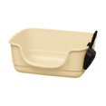 thumbnail image 1 of GROWTH TANK Cat Litter Box Anti Splashing Portable U Shape Lowered Front for Indoor Cats White, 1 of 9