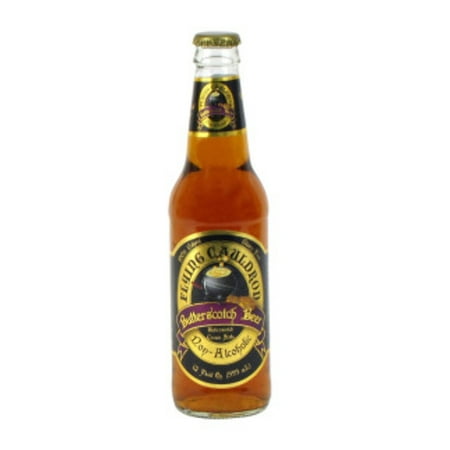 FLYING CAULDRON BUTTERSCOTCH BEER SODA 12 OZ BOTTLE, 6 Pack