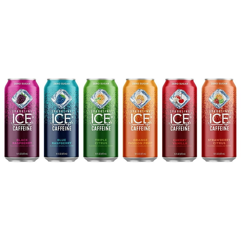 Sparkling Ice +Caffeine Strawberry Citrus Sparkling Water, with