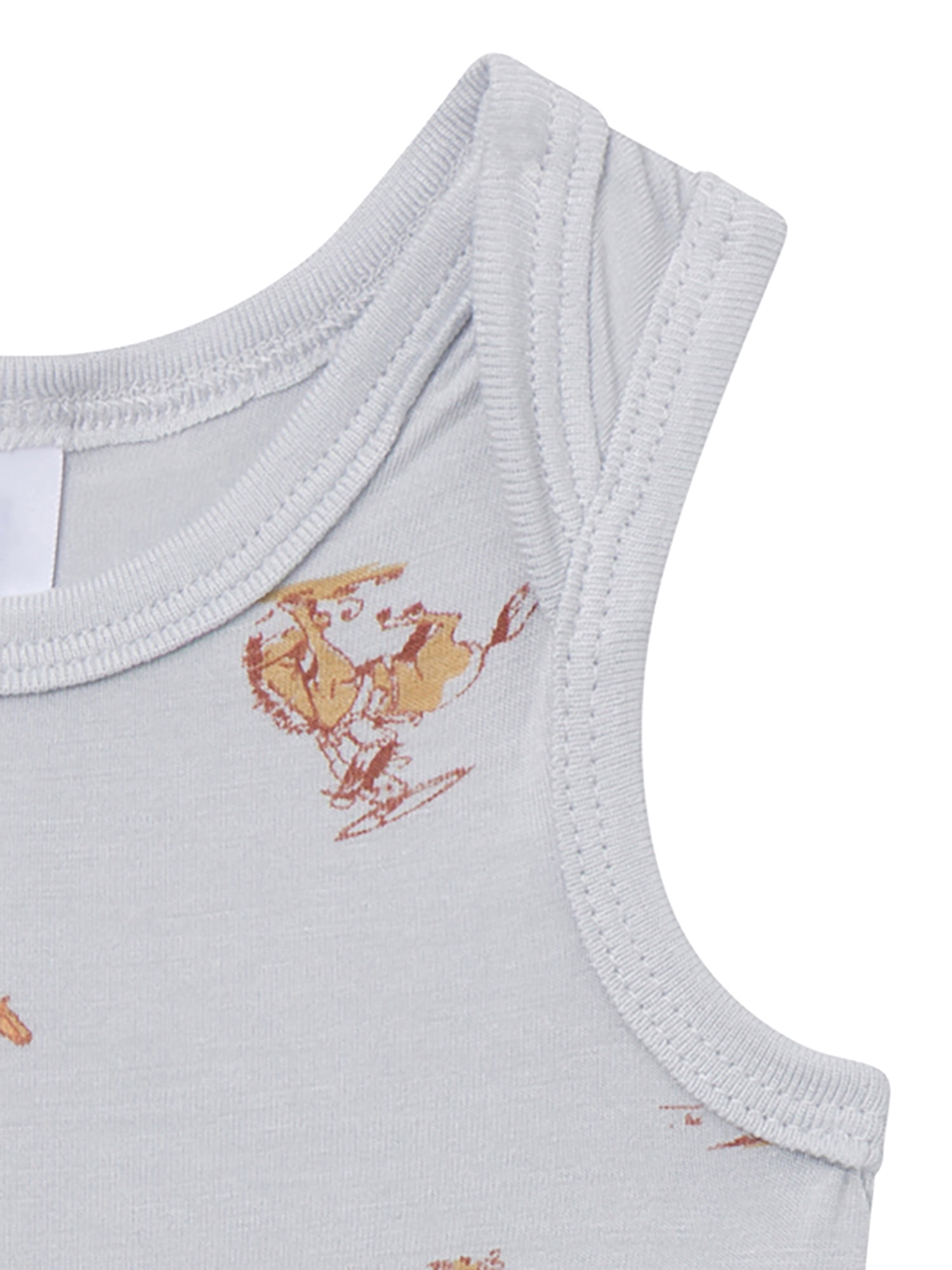 Modern Moments by Gerber Baby Neutral Viscose Sleeveless Bodysuit and Short Outfit Set, 2-Piece, Sizes Newborn - 12 Months
