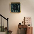 thumbnail image 3 of Reloj de pared silencioso Sin tictac Decoración para Luminoso grande moderno con numerales Decoración Luz de noche para sala de Negro Macarena Reloj de pared, 3 of 8