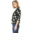 thumbnail image 4 of INSPIRE CHIC Women's Allover Long Sleeve Notched Lapel Open Front Blazer, 4 of 6
