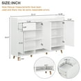 thumbnail image 3 of MAYEERTY Sleek and Contemporary Shoe Cabinet with Adjustable Shelves, Minimalist Home Organizer with Solid Wood Legs, Storage Sideboard for Entryway, Living Room, White, 3 of 21