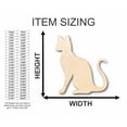 thumbnail image 2 of Unfinished Wood Siamese Cat Shape - Animal - Pet - Craft - up to 46" DIY 6" / 1/4", 2 of 3