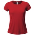 thumbnail image 6 of Emmalise Women's Classic Short Sleeve Crewneck 6 Pack Tshirts, Black Red Pink Purple Lilac Silver, Small, 6 of 6