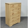 thumbnail image 4 of Bingirl 45-Inch Tall Rattan Dresser with 5 Drawers: Large Clothes Storage for Bedroom and Entryway, 4 of 5
