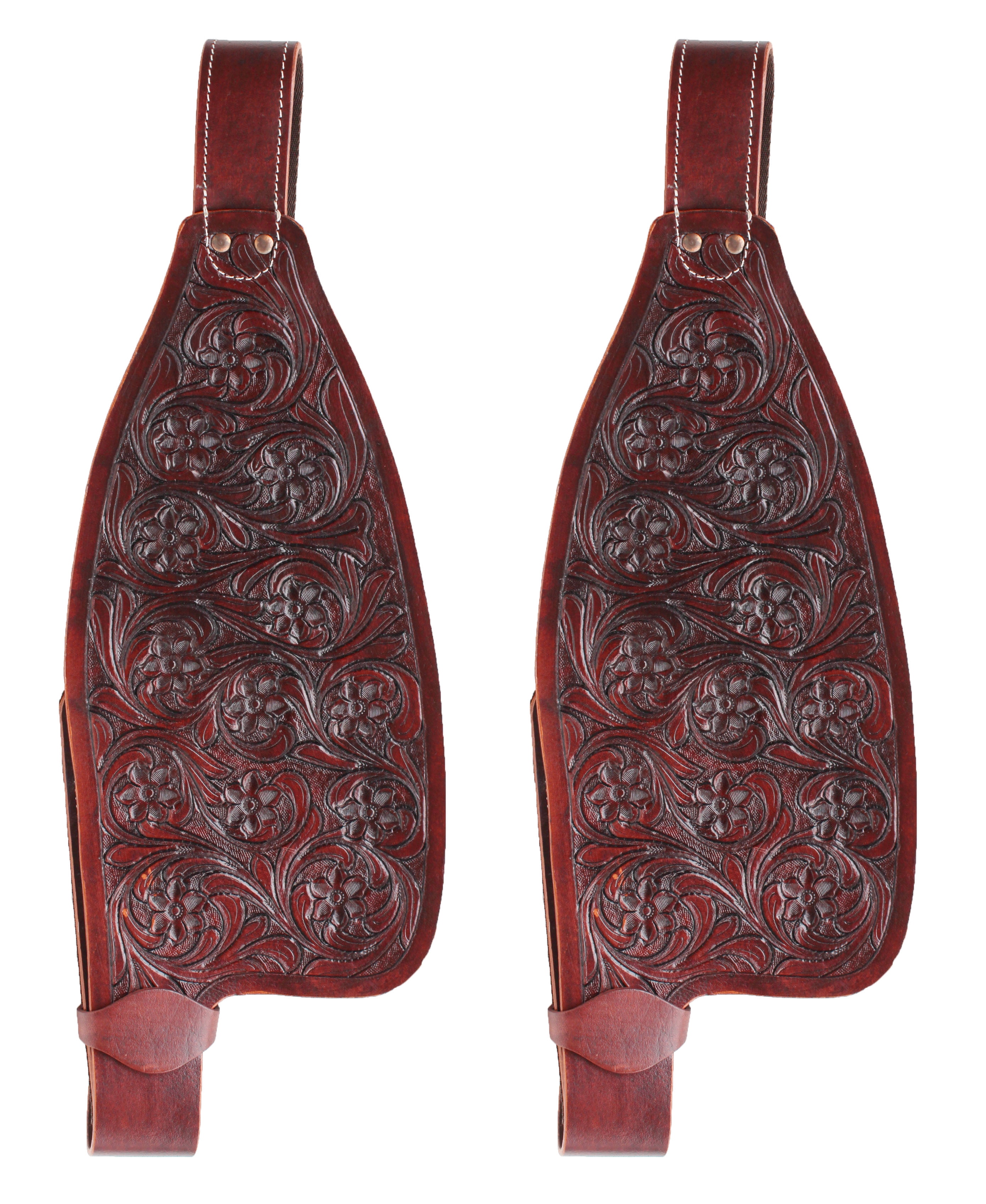 Horse Western Leather Replacement Saddle Fenders Pair 52FenderV