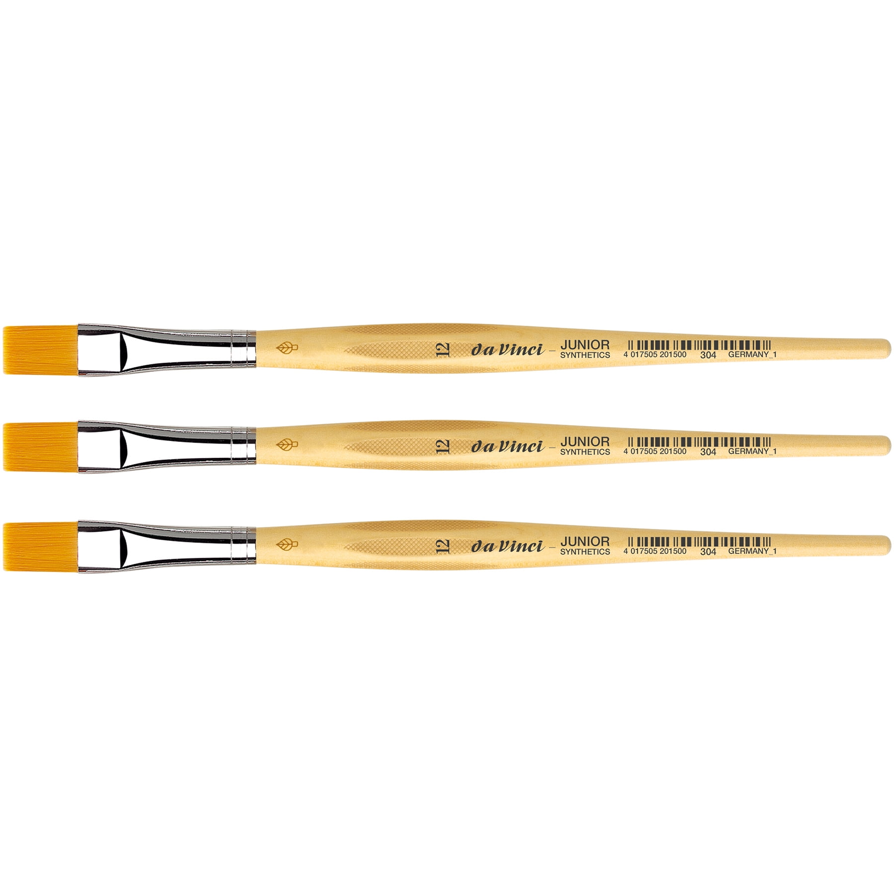 da Vinci JUNIOR Synthetics Student Brush, Synthetic, Tempera, Round, Series 304, Size 12, Pack of 3