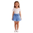 thumbnail image 4 of MEZZALL Child Girls Blue Solid Color Denim Shorts High Waist Comfort Everyday Play Lightweight Summer Bottoms For Tween Girls Breathable Bottoms, 4 of 6