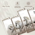 thumbnail image 6 of Elephant Stock White Arabian Horses Wall Art - Horizontal Multi Panel Canvas - Living Room Wall Decor - Animal Multi Panel - Gray And White Decor - 80" x 40", 6 of 8