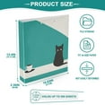 thumbnail image 3 of FORMRS 3 Ring Binder with Pockets 1.5" D-Rings Clip Board 200 Sheets Capacity, Black Cat and Coffee, 3 of 8