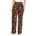 thumbnail image 3 of Xecao Rose Flowers Women's Straight Lounge Pajama Pants: The Epitome of Relaxed Sleepwear, 3 of 9