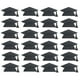 thumbnail image 1 of 12pcs graduación tapa forma etiqueta engomadas de agua taza de pastel adhesivo adhesivo pegatinas (negro), 1 of 6