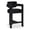 Black, variant on Pemberly Row Contemporary Solid Wood Frame Black Ultra Luxe Velvet Stool