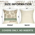 thumbnail image 2 of Hello Winter Pine Cone Decorative Throw Pillow Covers 20 x 20 Set of 4, Let It Snow Pine Needle Green Plaid Check Cushion Case Decor, Get Cozy Farmhouse Christmas Holiday Home Decoration, 2 of 6