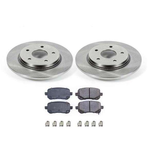Ultimate Brakes Rear Semi-Metallic Brake Pad and Rotor Kit with Hardware WM80283 for Chrysler; Dodge; Ram; Volkswagen