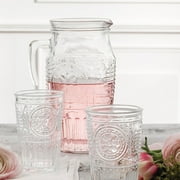Bormioli Rocco 335942MQD321990 Romantic Carafe Pitcher With Lid and Ice Tube, 56.25 oz, Clear