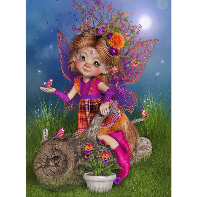 Cuadros Decorativos 5D DIY diamante pintura ojos grandes niña completo redondo taladro decoración Sywqhk Nuevos Originales