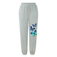 thumbnail image 4 of FINALGANG Womens Butterfly Print Jogger Sweatpants With Drawstring Elastic Waist Elastic Hem For Casual Daily Wear Loungewear Street Style Outings Soft Trousers, 4 of 4
