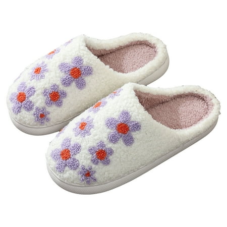 

Jungdeepe Couple Winter Small Fresh Flowers Cartoon Large Size Warm Fluff Yeah Slippers for Women Slippers for Women Adults Womens Padded Sliding Shorts Slide Sole Squirrel Slippers for Women
