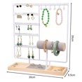 thumbnail image 6 of Yesbay Jewelry Storage Rack Jewelry Display Stand Detachable Wooden Base Bracelet Necklace Watch Earrings Organization Holder Stable Structure Jewelry Organizer, 6 of 8