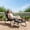 Gray + Footstool, variant on QuzyAor Outdoor Lounge Chair with Ottoman, Comfy Sling Recliner with Puffy Cushion, Armless Patio Chair for Living Room Bedroom Reading, White