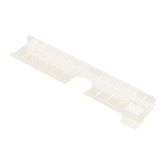 Estante frontal con espejo sobre el lavabo, resistente soporte para champú, bandeja flotante, elegante estante de pared para baño, de baño para estilo Blanco cremoso