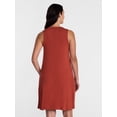 thumbnail image 5 of Time and Tru Women’s Sleeveless Knit Swing Dress, Sizes XS-XXXL, 5 of 7