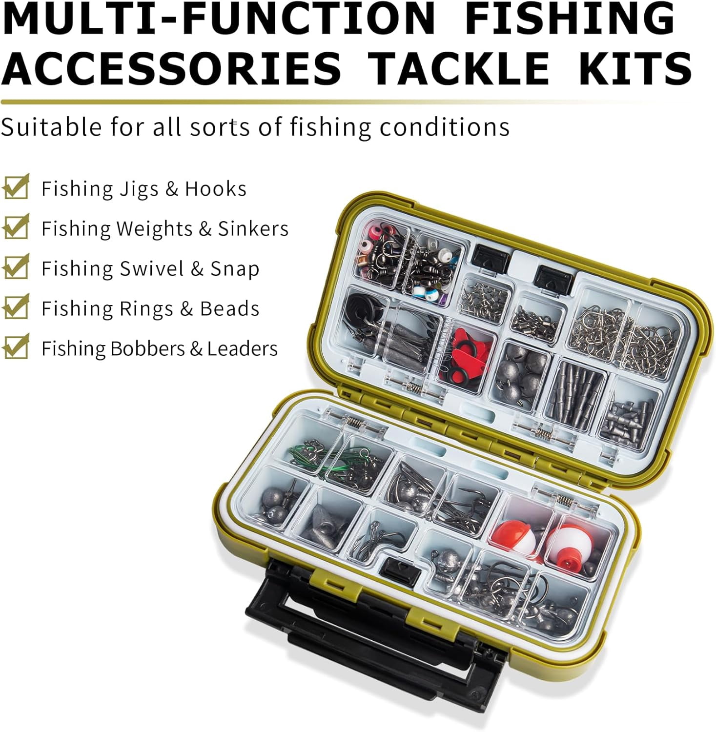 TRUSCEND Fishing Lures & Tackle Kit Selected Fishing Kits for Starter Freshwater Saltwater, Economic Giftable Premium Starter Fishing Gear Set Fishing Gifts Available
