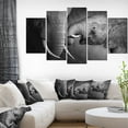 thumbnail image 3 of Design Art Éléphants Montrant L’Affection Art Sur Toile, 3 of 3