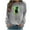 Gray, variant on FDGIU ‌‌‌‌Women's Saint Patrick's Day Sweatshirt - Long Sleeve Green Shamrock Print Crew Neck Pullover