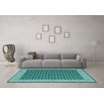 thumbnail image 3 of Ahgly Company Indoor Rectangle Abstract Turquoise Blue Contemporary Area Rugs, 5' x 7', 3 of 4