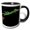 Black/White, variant on 3drose, Carolina Anole, American Chameleon, Lizard - Na02 Dno0260 - David Northcott, 15oz Two-tone Green Mug