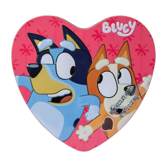 Bluey & Friends Chocolate Hearts in Tin 2.21 oz