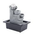thumbnail image 5 of 4-Tier Indoor Water Fountain Waterfall Home Decor with LED Lights & Crystal Ball, 5 of 12