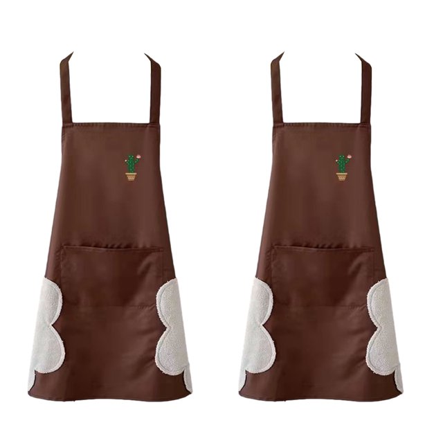 Delantal de 2 piezas, impermeable, para limpiarse las manos, cintura, cocina, cocina, restaurante, mono con cuello colgante