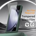 thumbnail image 3 of Slim Case for Samsung Galaxy Z Fold 6 [Built-in Screen Protector], Finger Ring Buckle Kickstand PU Leather [Comfortable Touch] Cover, Shockproof Full Protective Case for Galaxy Z Fold 6, Green, 3 of 8