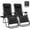 Modern Black, variant on Zero Gravity Chairs Set of 2, Folding Lounge Recliner Chair