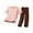 Pink, variant on ZACPNCV Kids 2 Piece Outfits Girls Summer Short Sleeve T-Shirts and Pants Set Clothing Sets Blue 12-14 Years