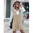 thumbnail image 3 of Zeagoo Oversized Sweater Vest V Neck Sleeveless Sweaters for Women Casual Soft Knit Solid Color Tops, 3 of 9