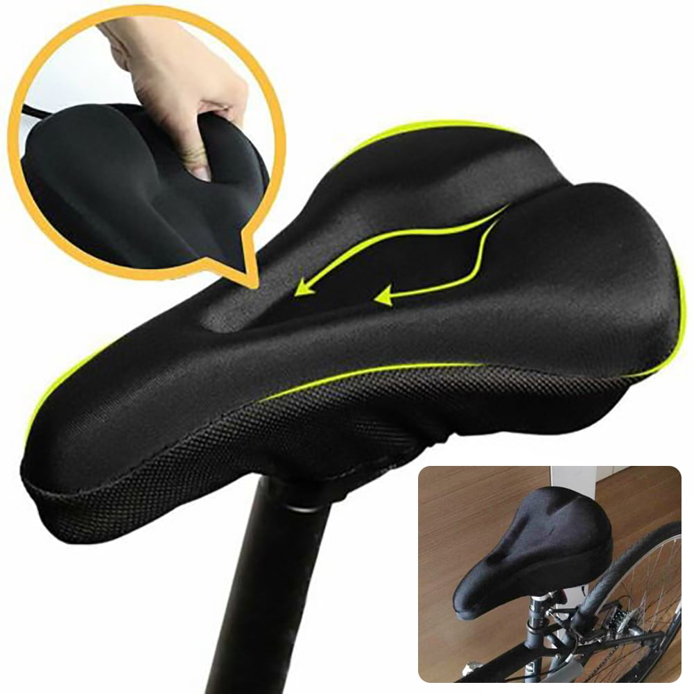 Bicycle Silicone 3D Gel Saddle Seat Cover Pad Padded Soft Cushion Comfortable UK 
