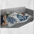thumbnail image 6 of Kabuki Soft Flannel Fleece Throw Blanket, Different Coloreds of Japanese Demoness Ornate Flowers Art, Cozy Plush for Indoor and Outdoor Use, 50" x 70", Blue Red White, by Ambesonne, 6 of 6