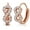 Pink, variant on 925 Sterling Silver Small White CZ Infinity Hoop Huggie Earrings