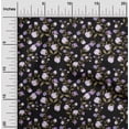 thumbnail image 1 of oneOone Cotton Flex Black Fabric Flower & Leaves Watercolor Sewing Material Print Fabric By The Yard 40 Inch Wide, 1 of 4
