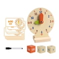 thumbnail image 2 of Reloj didáctico para niños, material didáctico para matemáticas, material educativo para hogar, reloj de práctica para preescolar y jardín de, 2 of 8