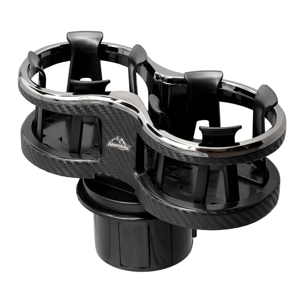 Armor All Cupholder 2 in 1 Expander, Turn 1 Cupholder to 2, Dual Drink Holder Expander with Adjustable Expandable Base to Fit Most Cars and Vehicles, Secure Hold with Drink Grips